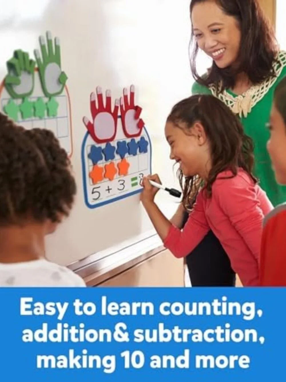 Montessori Math Manipulatives - Magnetic Counting Blocks & Dry Erase Board Toy